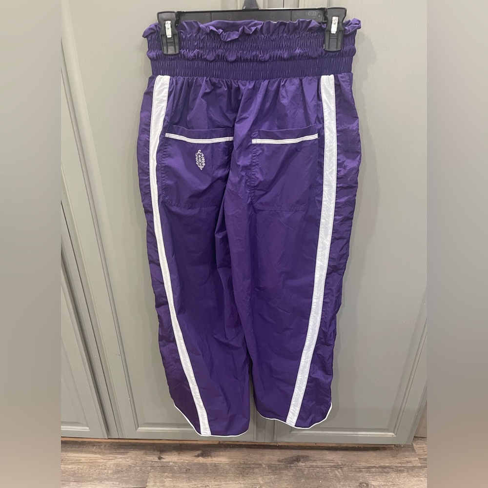 Free People Dark Amethyst Track Pants NWT - Picture 3 of 7